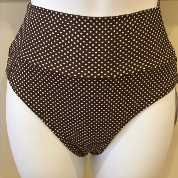Hapari Other - Hapari Brown Polka Dot Tummy Tuck Swimsuit Bottom Size XS NWT New
